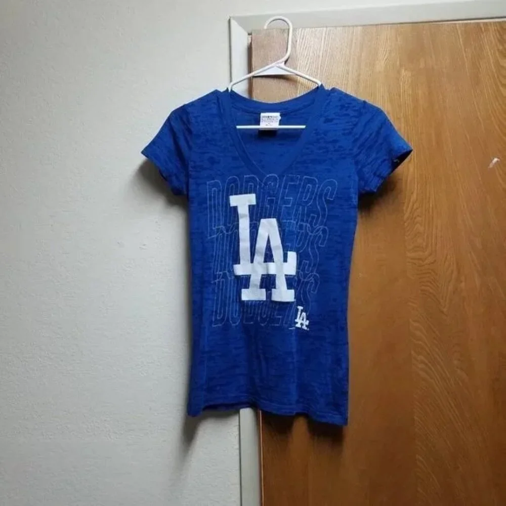 Dodgers V-Neck T-Shirt - Picture 1 of 5